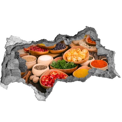 Lyuk 3d fali matrica Egy fűszerekkel teli konyha