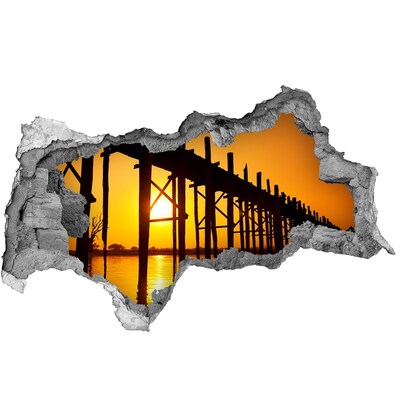 Lyuk 3d fali matrica Naplemente a móló felett