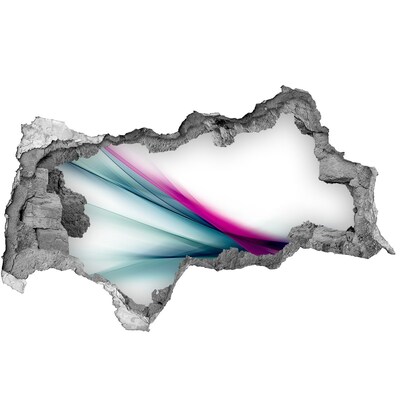 Lyuk 3d fali matrica Színes hullámok a falon