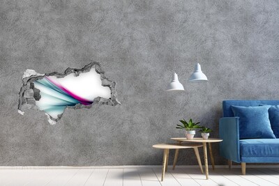 Lyuk 3d fali matrica Színes hullámok a falon