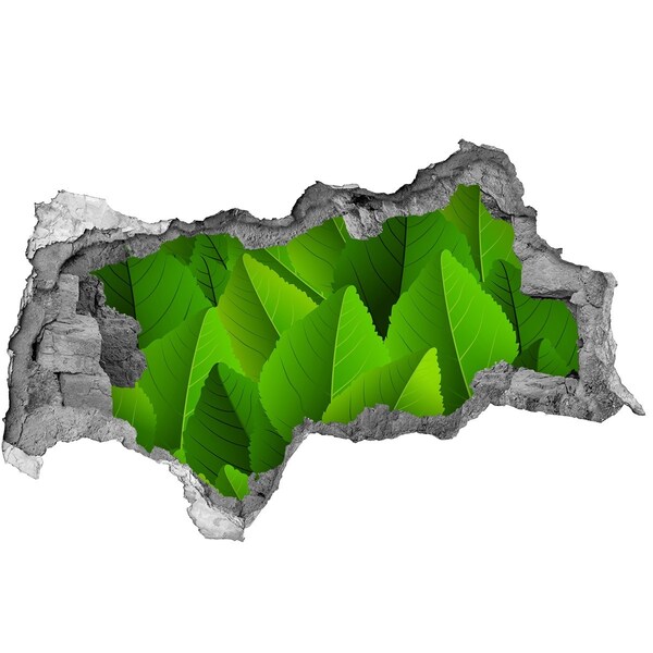 Lyuk 3d fali matrica Egy zöld oázis betonban