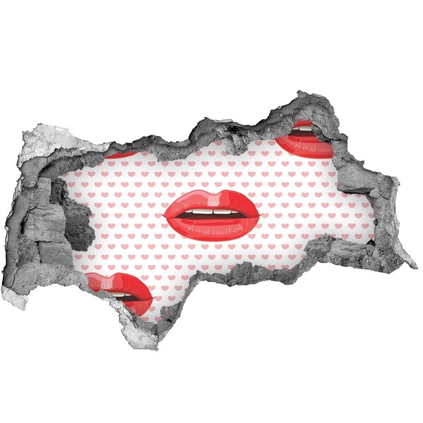 Lyuk 3d fali matrica Ajkak a szívekben