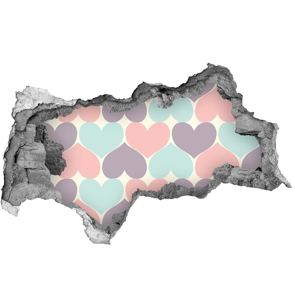 Lyuk 3d fali matrica Szív betonban