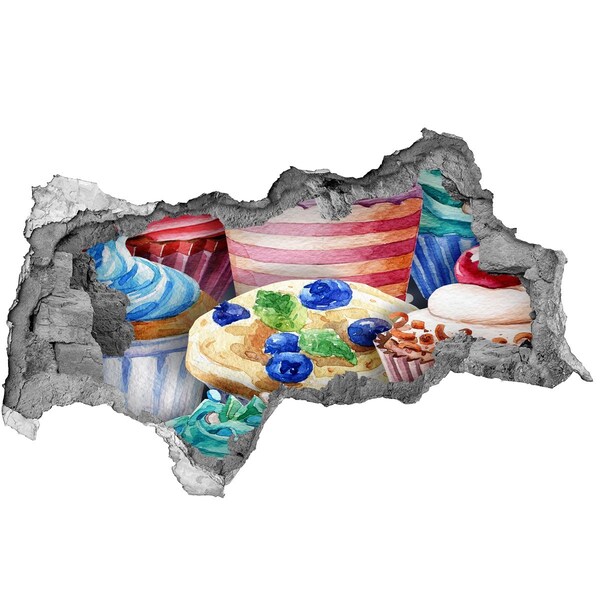 Lyuk 3d fali matrica Lyuk a falban édességek