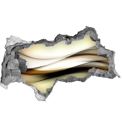 Lyuk 3d fali matrica Absztrakt tájkép egy lyukban a falban