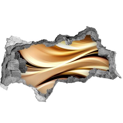 Lyuk 3d fali matrica Arany hullámok a falban