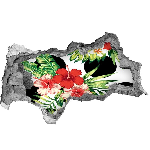 Lyuk 3d fali matrica Hawaii virágok