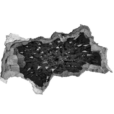 Lyuk 3d fali matrica Fekete mélység a falban