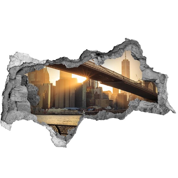 Lyuk 3d fali matrica Híd a lenyugvó napban