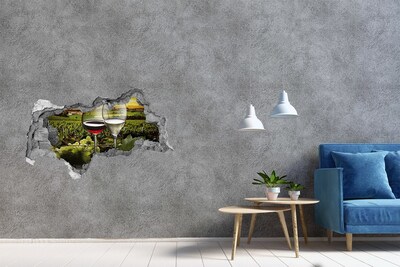 Lyuk 3d fali matrica Bor a szőlőskertben