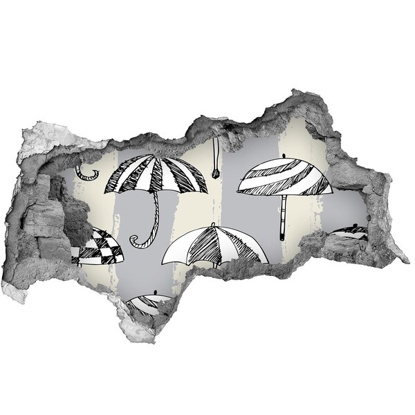 Lyuk 3d fali matrica Bájos napernyők a strandon