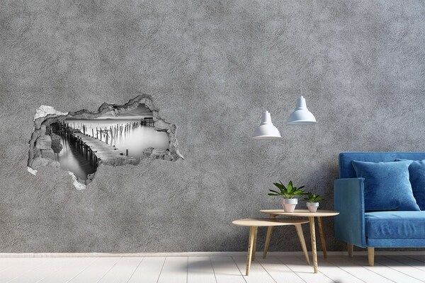 Lyuk 3d fali matrica Móló ködös környezetben