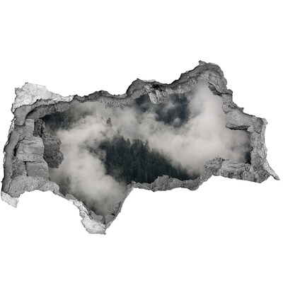 Lyuk 3d fali matrica Zöld völgy a felhők között