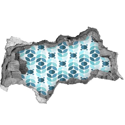 Lyuk 3d fali matrica Lyuk a falban virágminta