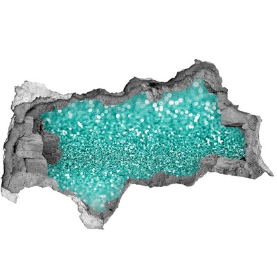 Lyuk 3d fali matrica Csillogó víz egy lyukban a falban