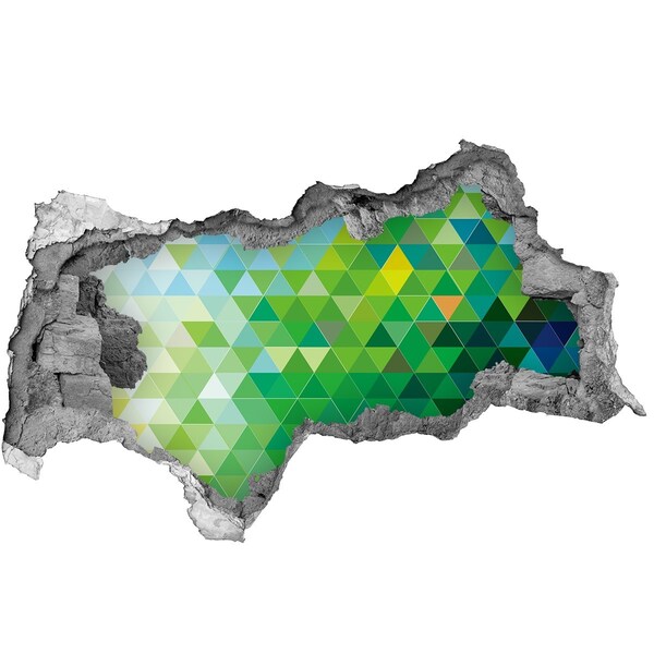Lyuk 3d fali matrica Zöld táj egy lyukban a falban