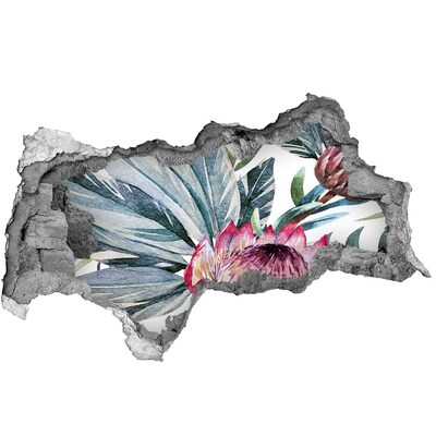 Lyuk 3d fali matrica Virágparadicsom a levelek között