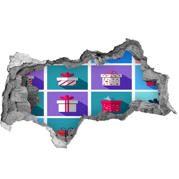 Lyuk 3d fali matrica Ajándék meglepetések