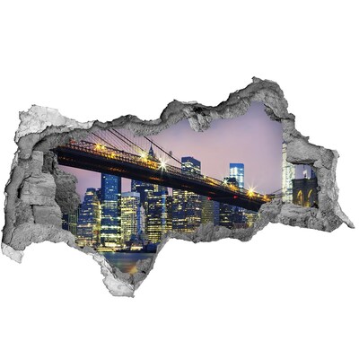 Lyuk 3d fali matrica Brooklyn híd éjszaka