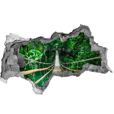 Lyuk 3d fali matrica Híd a dzsungelben