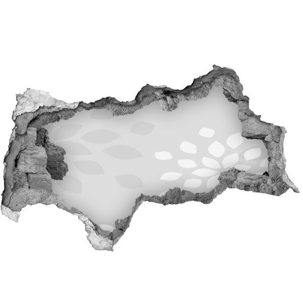 Lyuk 3d fali matrica Egy romos fal, amely a vízre néz