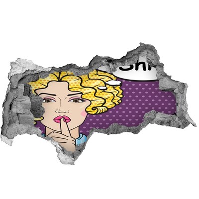 Lyuk 3d fali matrica Egy nő titokzatos mosollyal