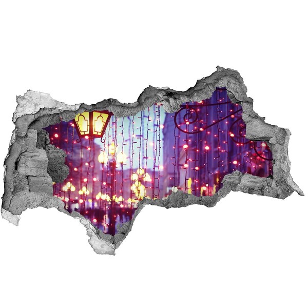 Lyuk 3d fali matrica Karácsonyi fények a városban