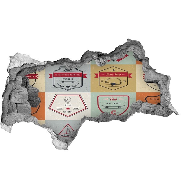 Lyuk 3d fali matrica Gördeszkapark a városban