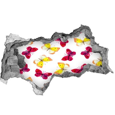 Lyuk 3d fali matrica Pillangók a virágoskertben