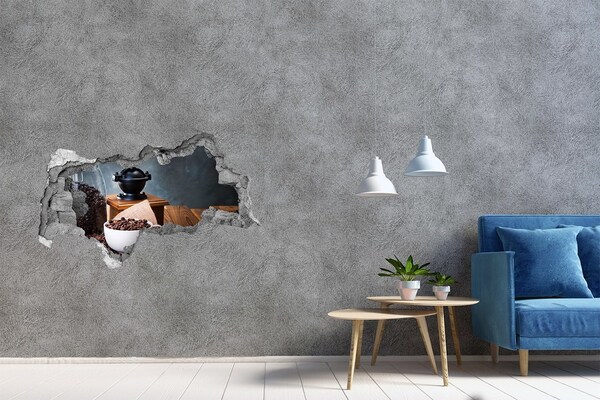 Lyuk 3d fali matrica Kávé egy otthoni kávézóban