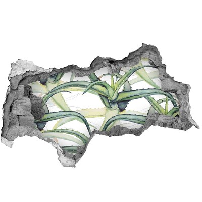 Lyuk 3d fali matrica Egy zöld oázis betonban