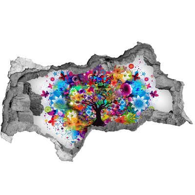Lyuk 3d fali matrica Színes életfa