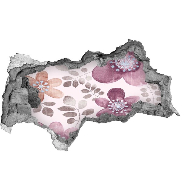 Lyuk 3d fali matrica Virágmotívum rózsaszín alapon