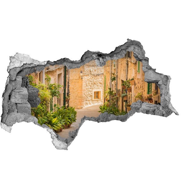 3d-s lyukat fali matrica Egy bájos utca a városban