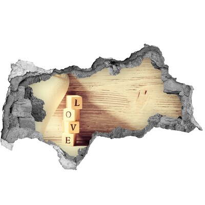 3d-s lyukat fali matrica Szerelem egy romos falban