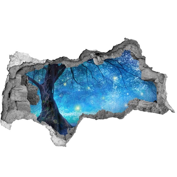 3d-s lyukat fali matrica Varázslatos erdő a holdfényben