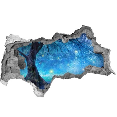 3d-s lyukat fali matrica Varázslatos erdő a holdfényben