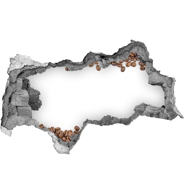 3d-s lyukat fali matrica Törött kávébab fal