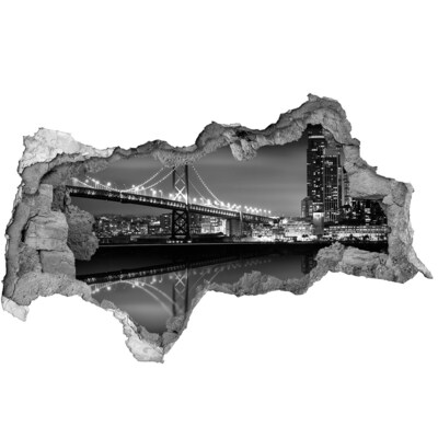 3d-s lyukat fali matrica Golden Gate híd éjszaka