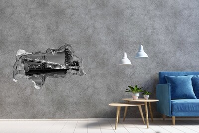 3d-s lyukat fali matrica Golden Gate híd éjszaka