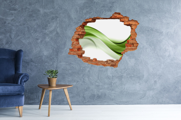 3d fali matrica lyuk a falban Zöld hullám
