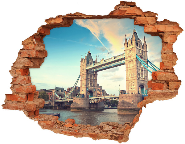 3d fali matrica lyuk a falban Tower Bridge Londonban