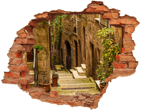 3d fali matrica lyuk a falban Egy bájos utca a városban