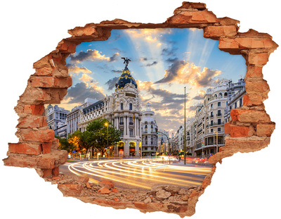 3d fali matrica lyuk a falban Madrid varázsa naplementekor