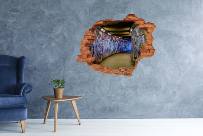 3d fali matrica lyuk a falban Graffiti egy városi alagútban