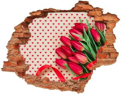 3d fali matrica lyuk a falban Tulipánok szívek