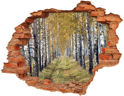 3d fali matrica lyuk a falban Birches ősszel