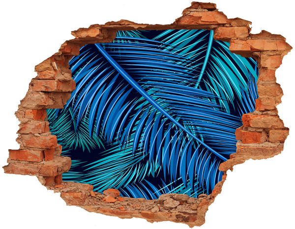 3d fali matrica lyuk a falban Trópusi oázis pálmafákkal