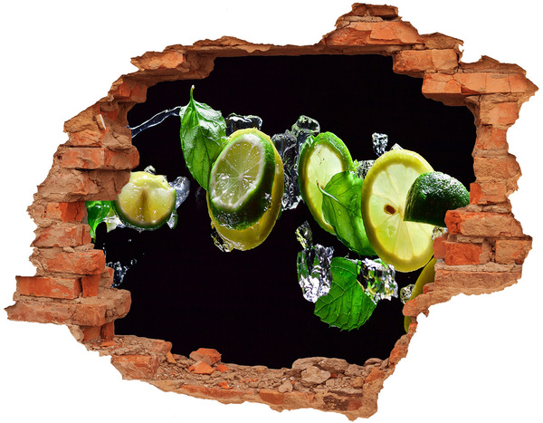 3d fali matrica lyuk a falban Lime és citrom