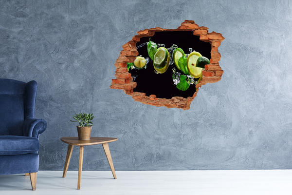3d fali matrica lyuk a falban Lime és citrom